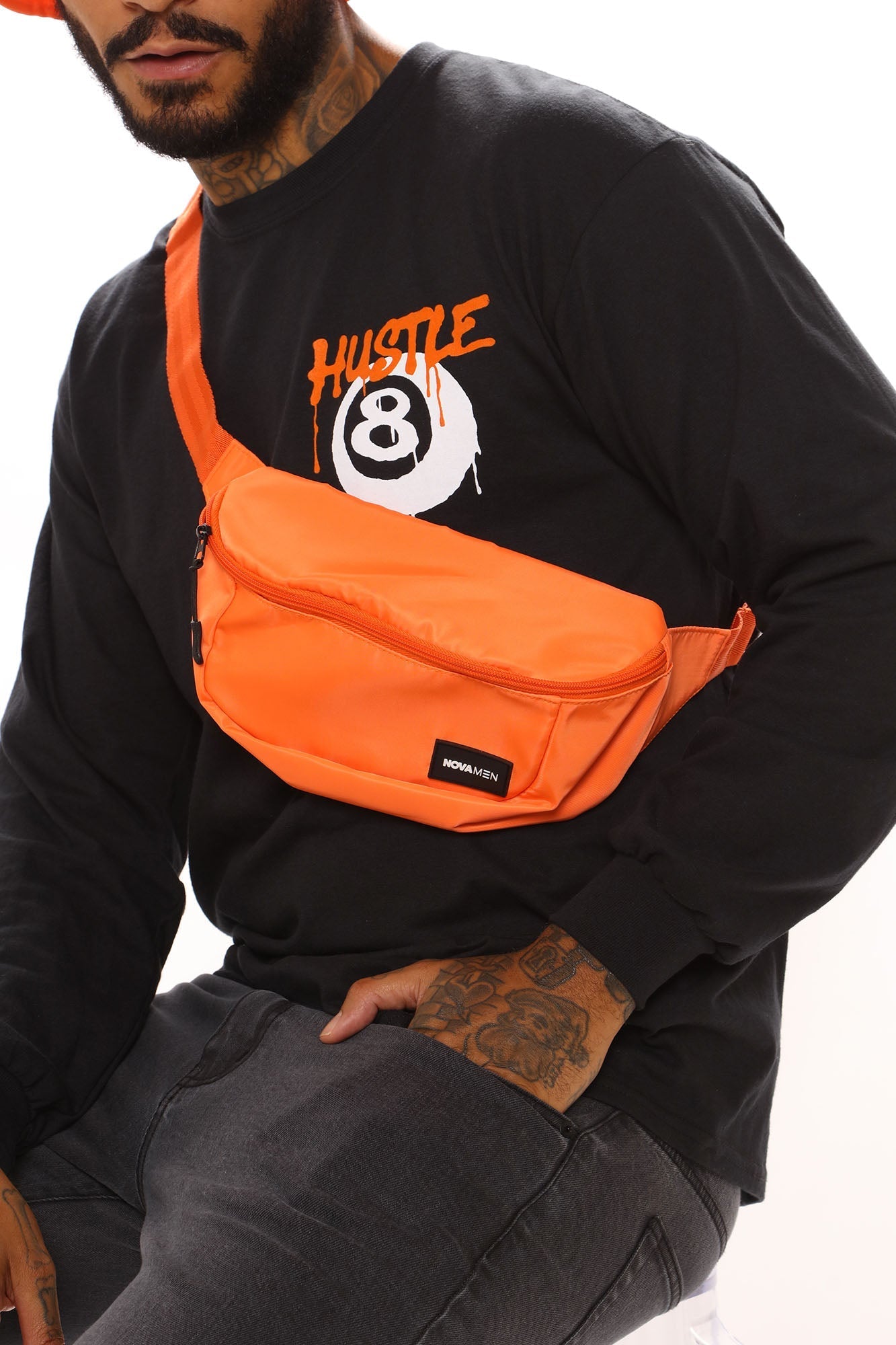 Novamen Sling Crossbody Bag - Orange