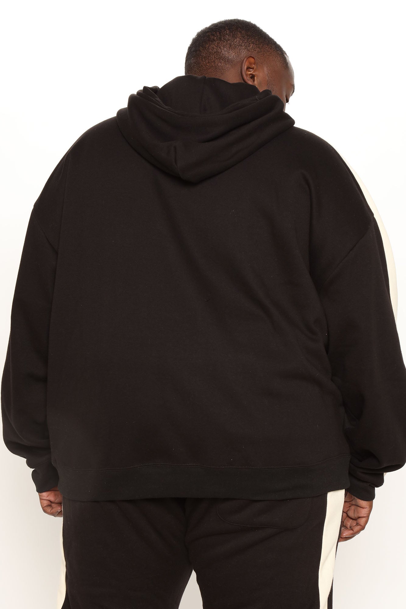 Tyson Everyday Oversized Striped Hoodie - Black