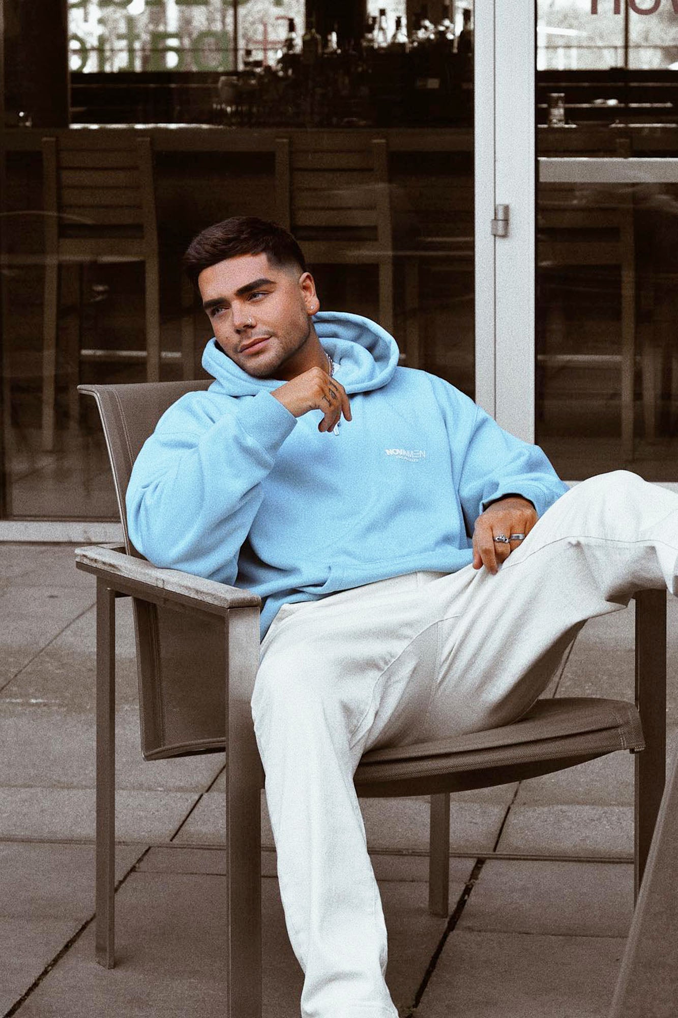 Tyson Everyday Oversized Hoodie - Light Blue