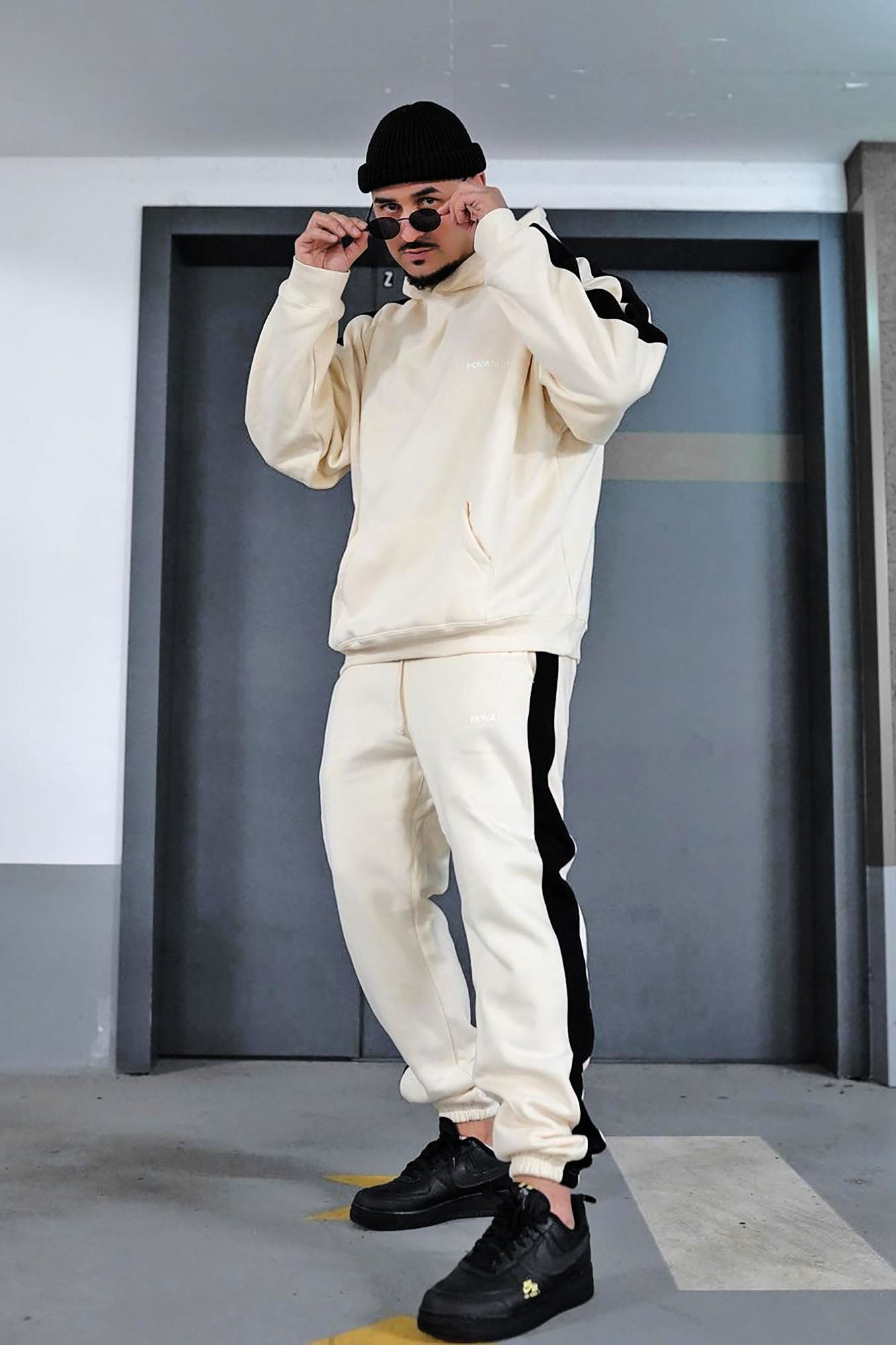Tyson Everyday Oversized Striped Hoodie - Khaki