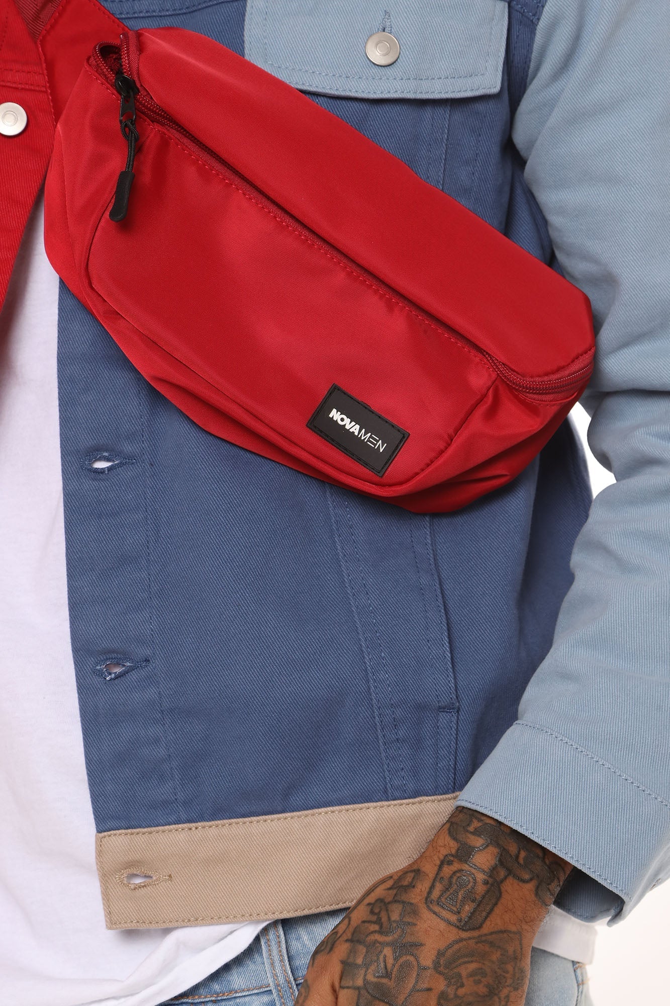 Novamen Sling Crossbody Bag - Burgundy