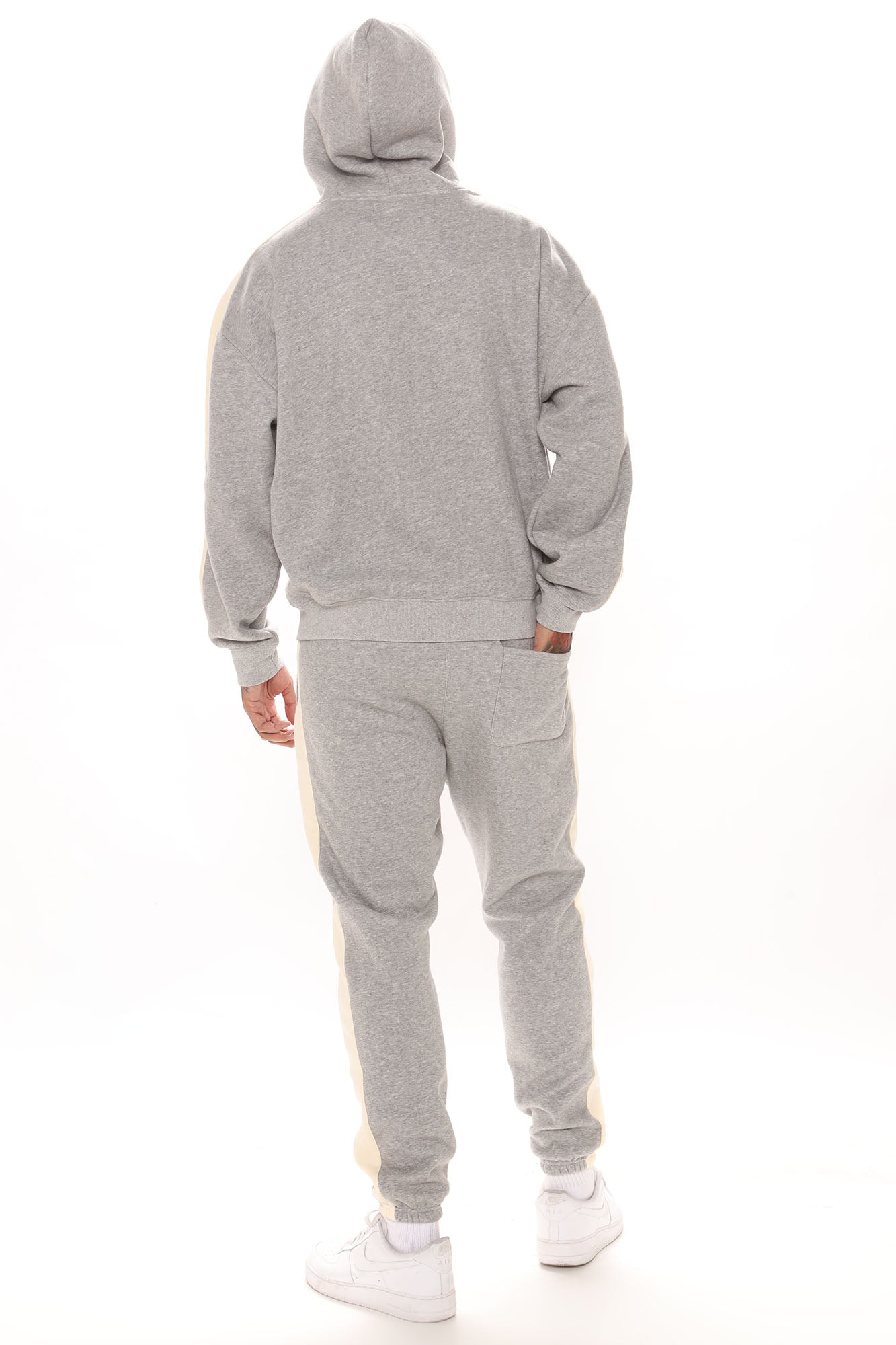 Tyson Everyday Oversized Striped Hoodie - Grey
