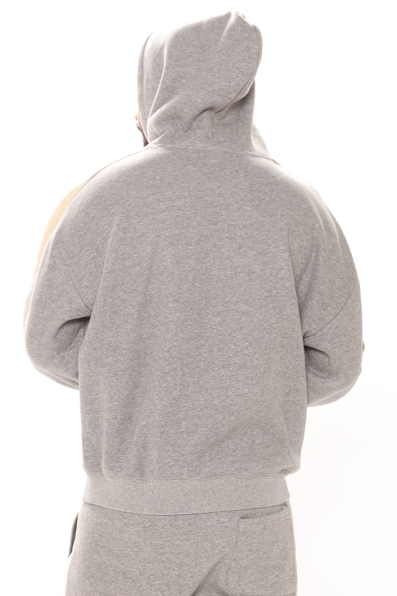Tyson Everyday Oversized Striped Hoodie - Grey