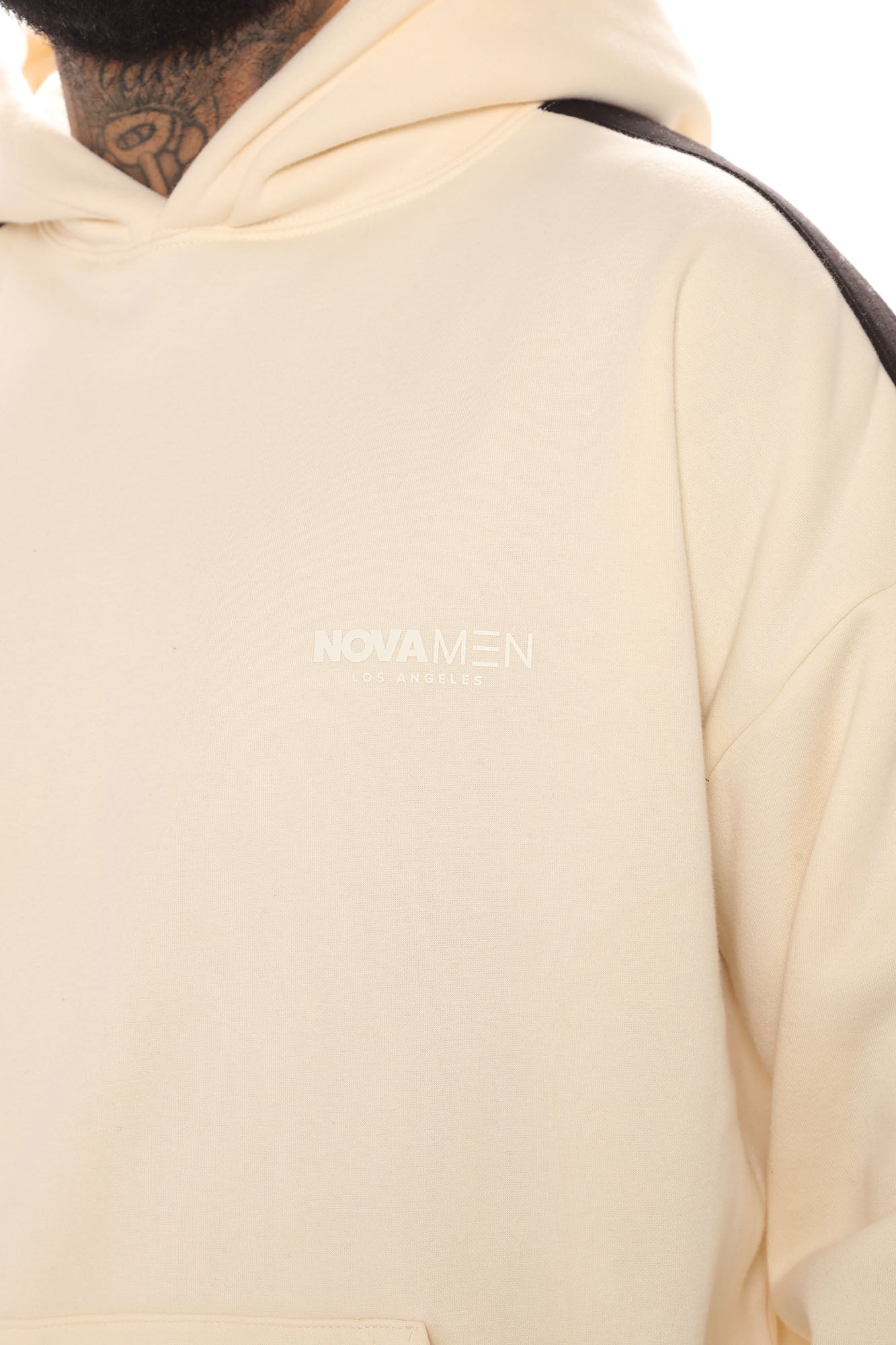 Tyson Everyday Oversized Striped Hoodie - Khaki