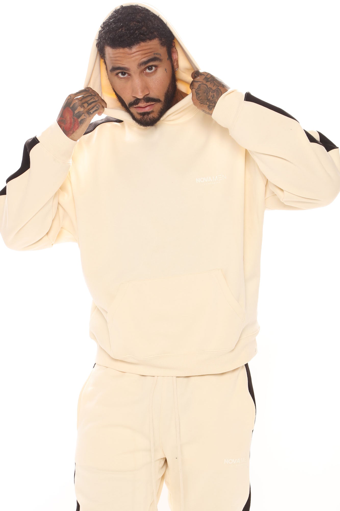Tyson Everyday Oversized Striped Hoodie - Khaki