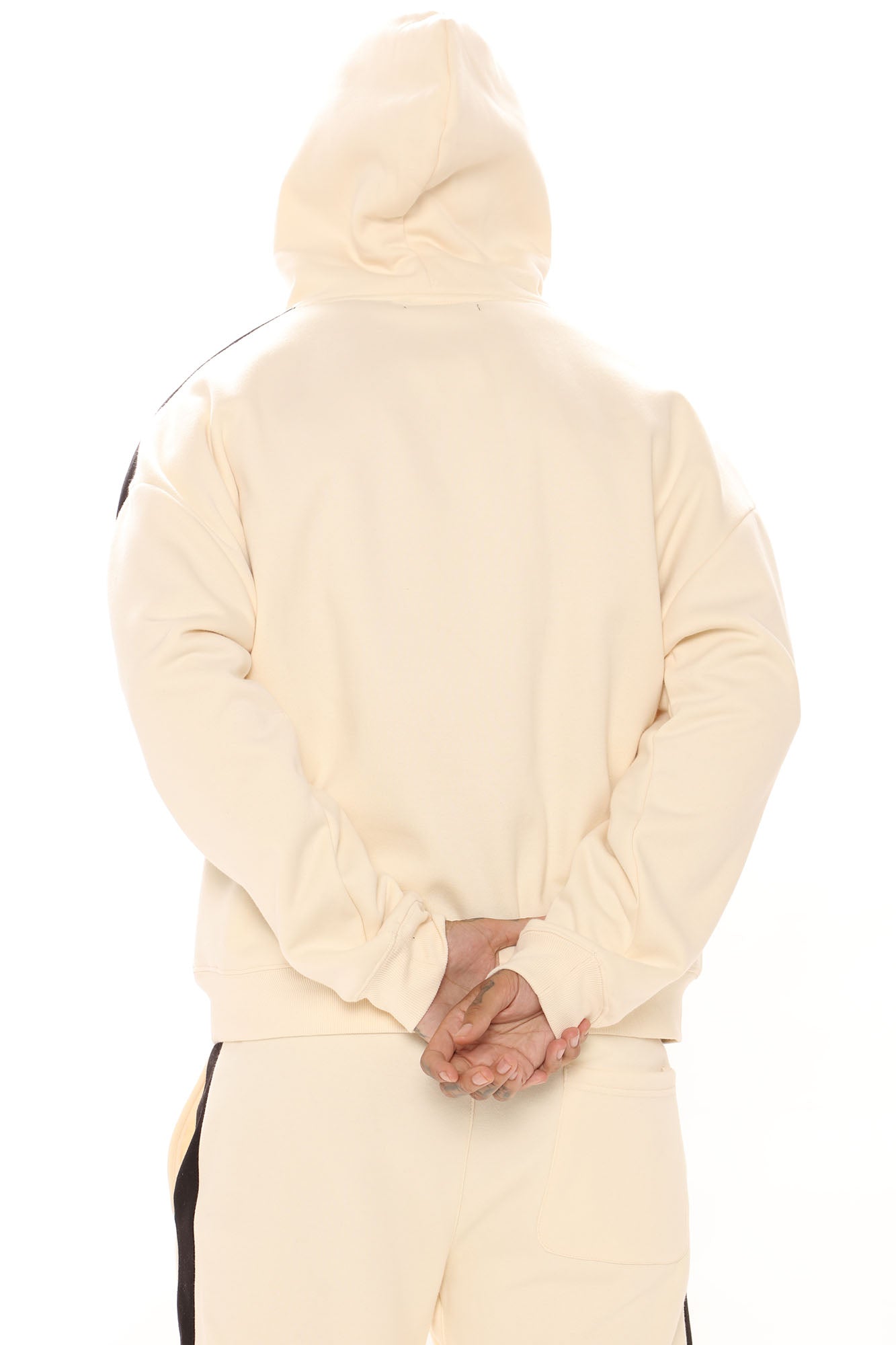 Tyson Everyday Oversized Striped Hoodie - Khaki