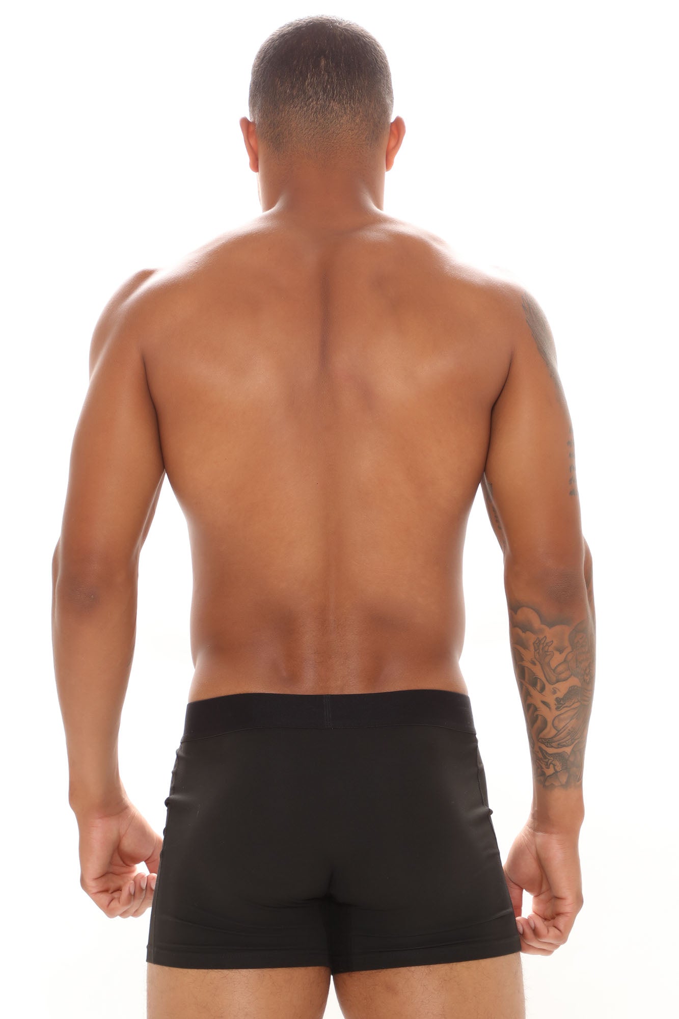 Novamen Repeat Logo Boxer Brief 3 Pack - Black