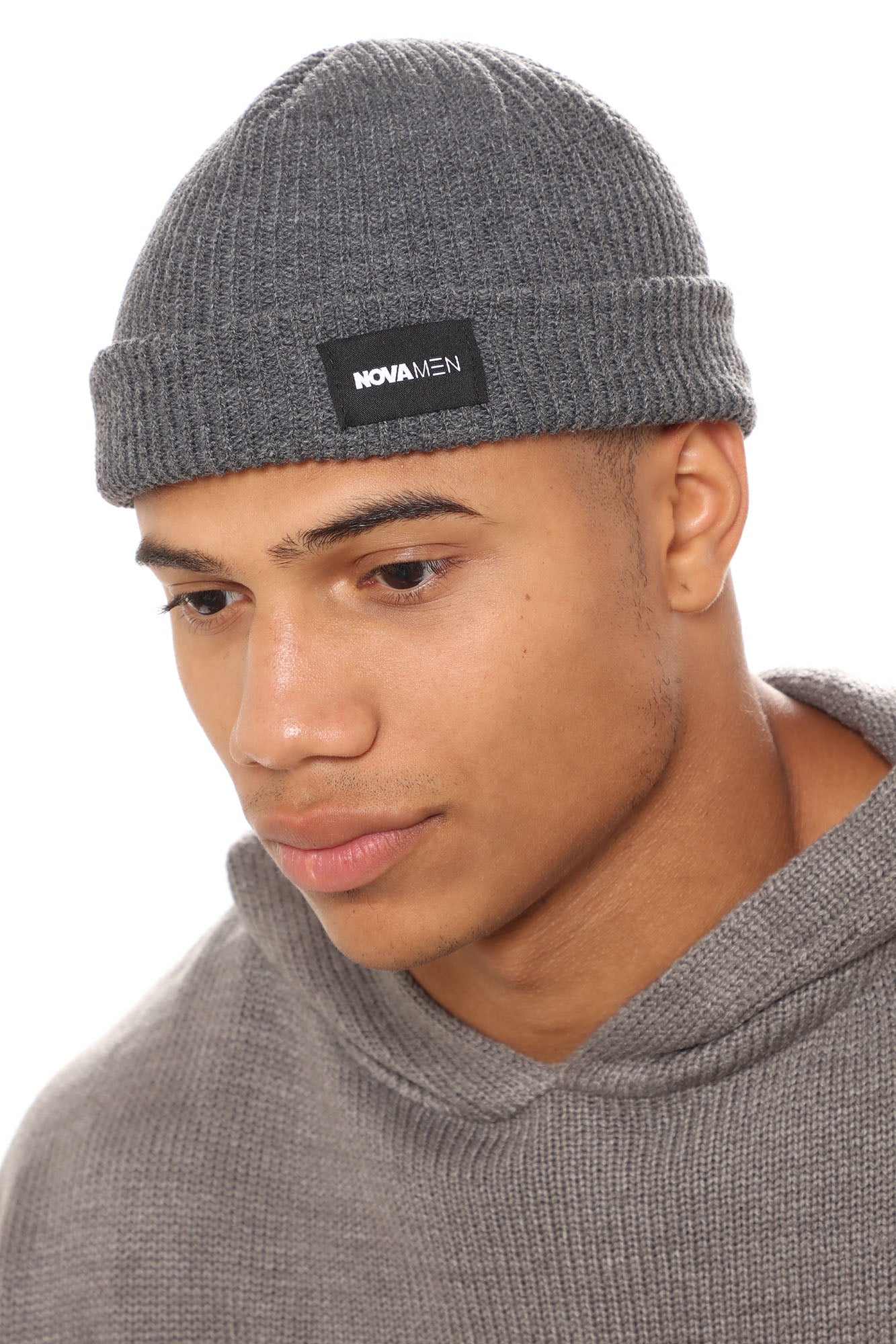 Novamen Ribbed Beanie - Charcoal