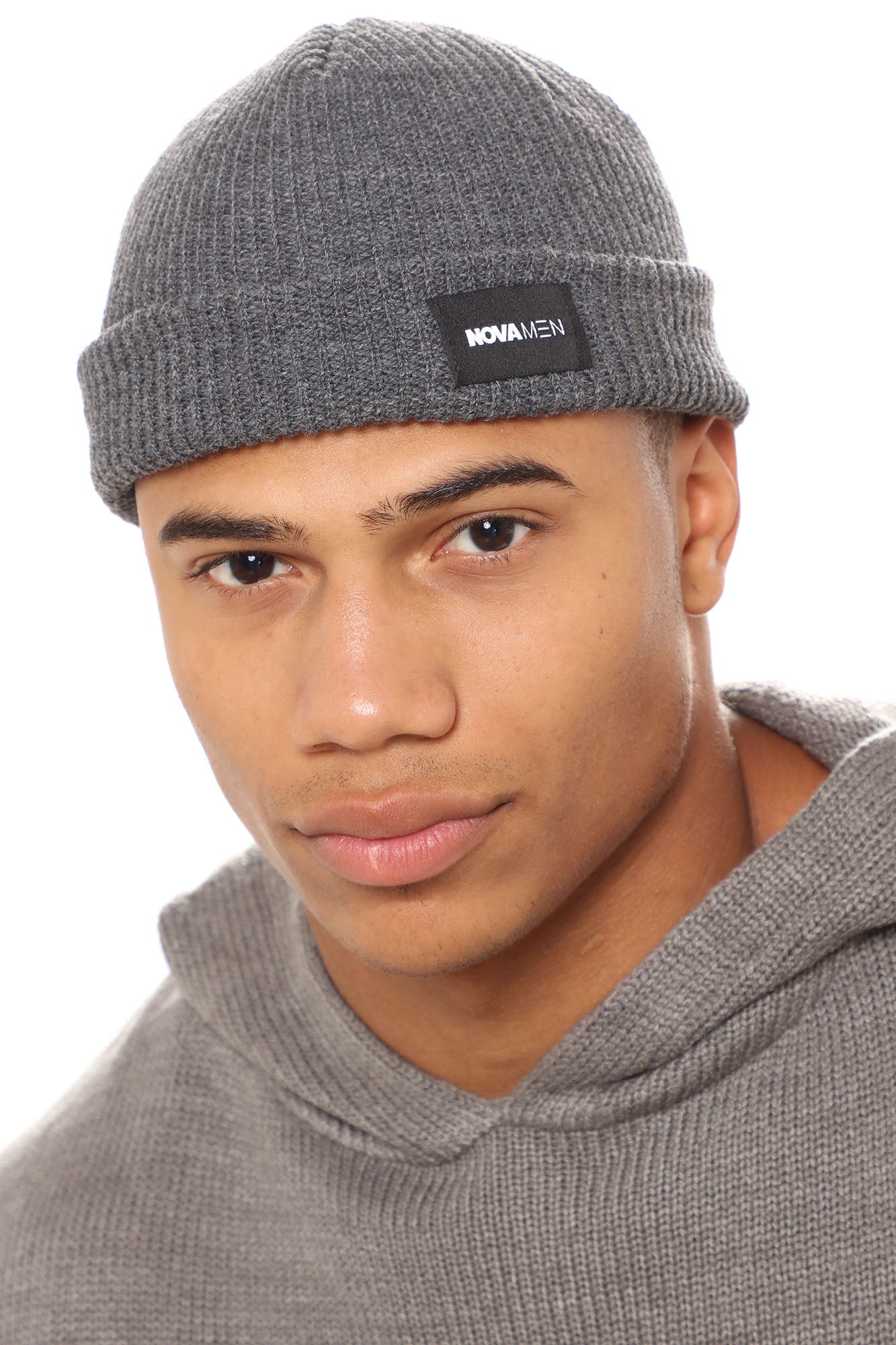 Novamen Ribbed Beanie - Charcoal