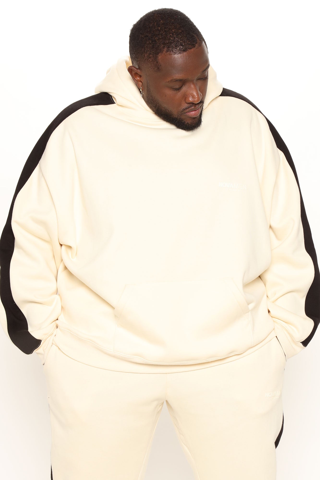Tyson Everyday Oversized Striped Hoodie - Khaki