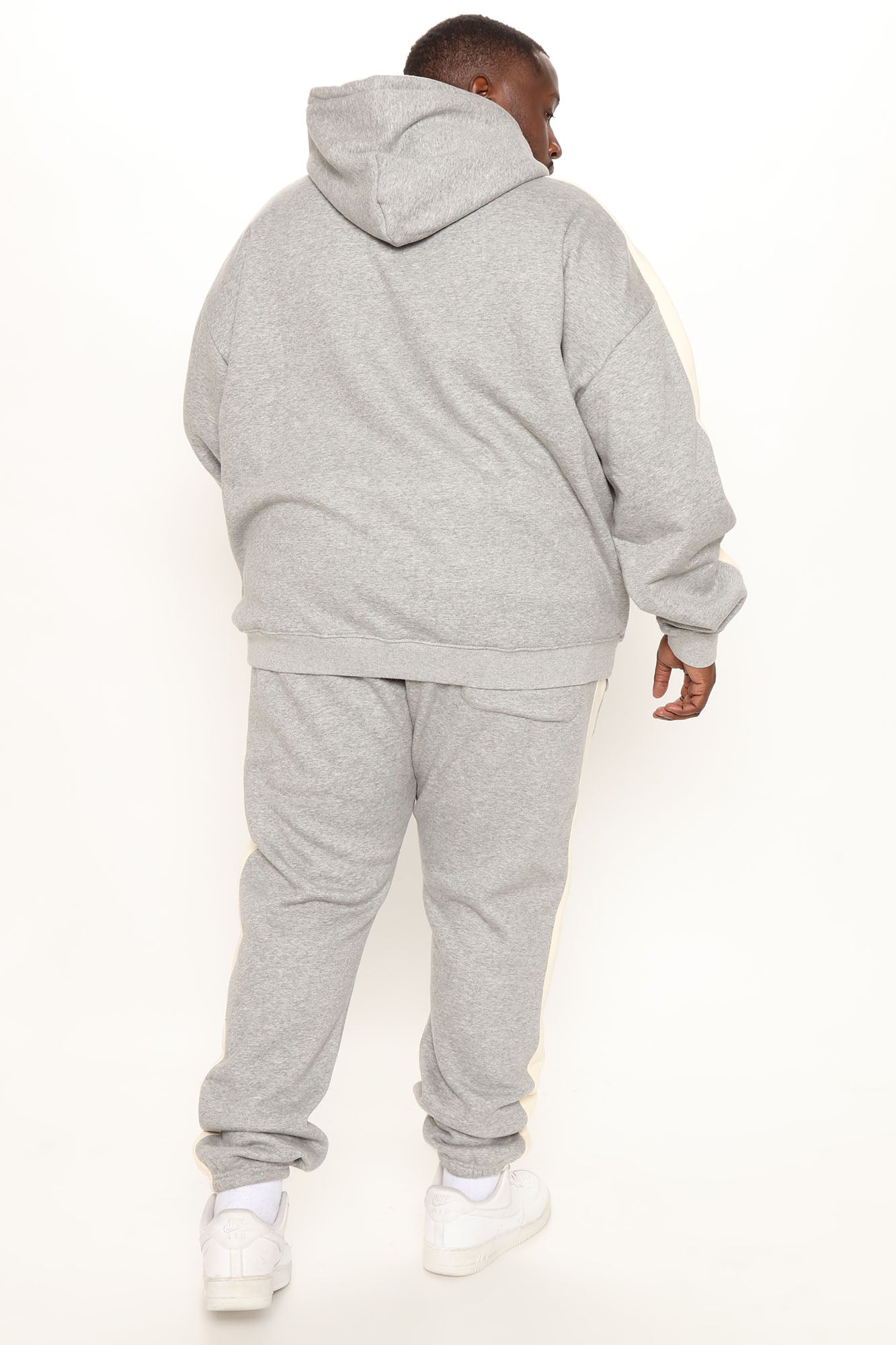 Tyson Everyday Oversized Striped Hoodie - Grey