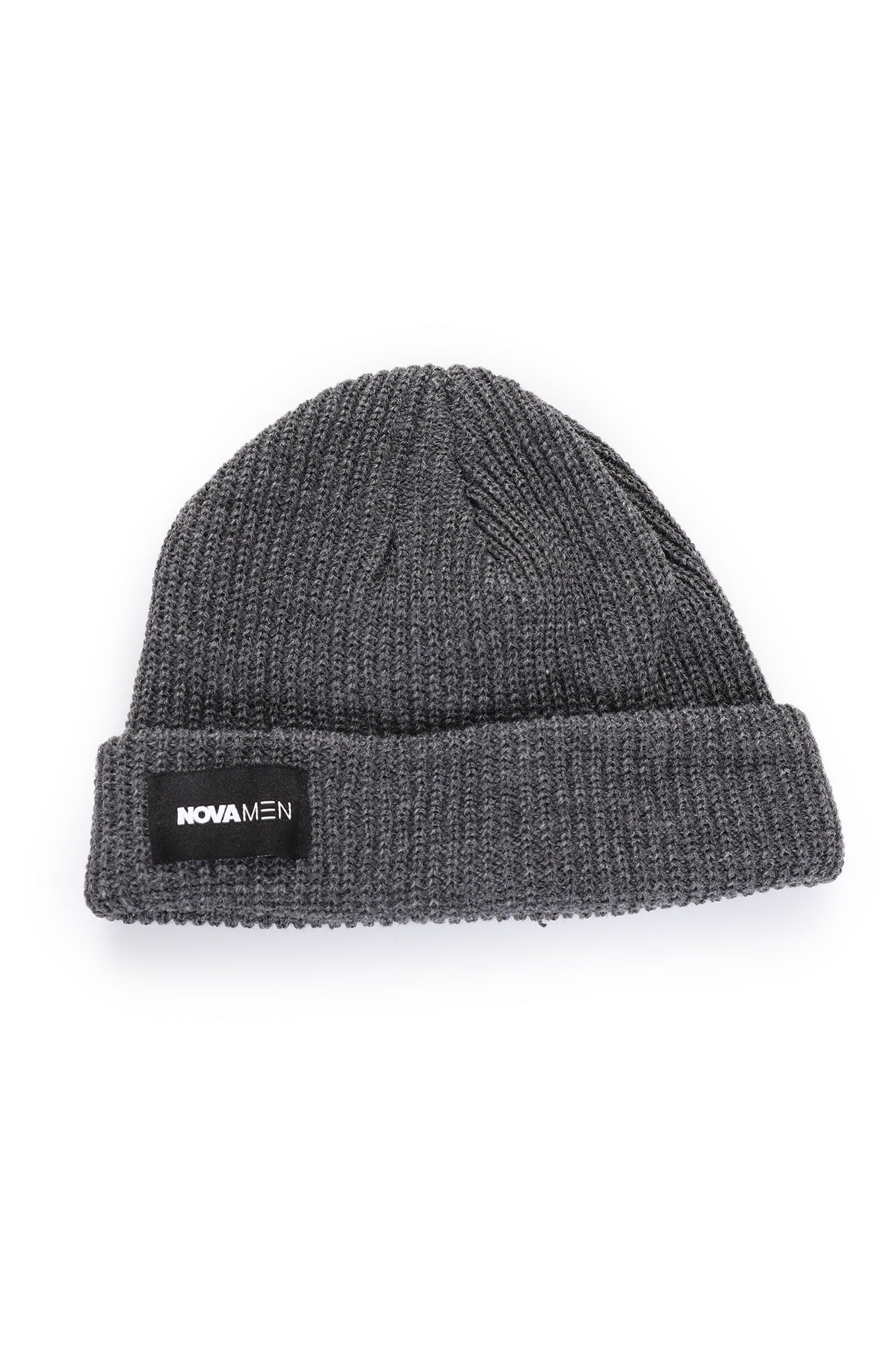 Novamen Ribbed Beanie - Charcoal