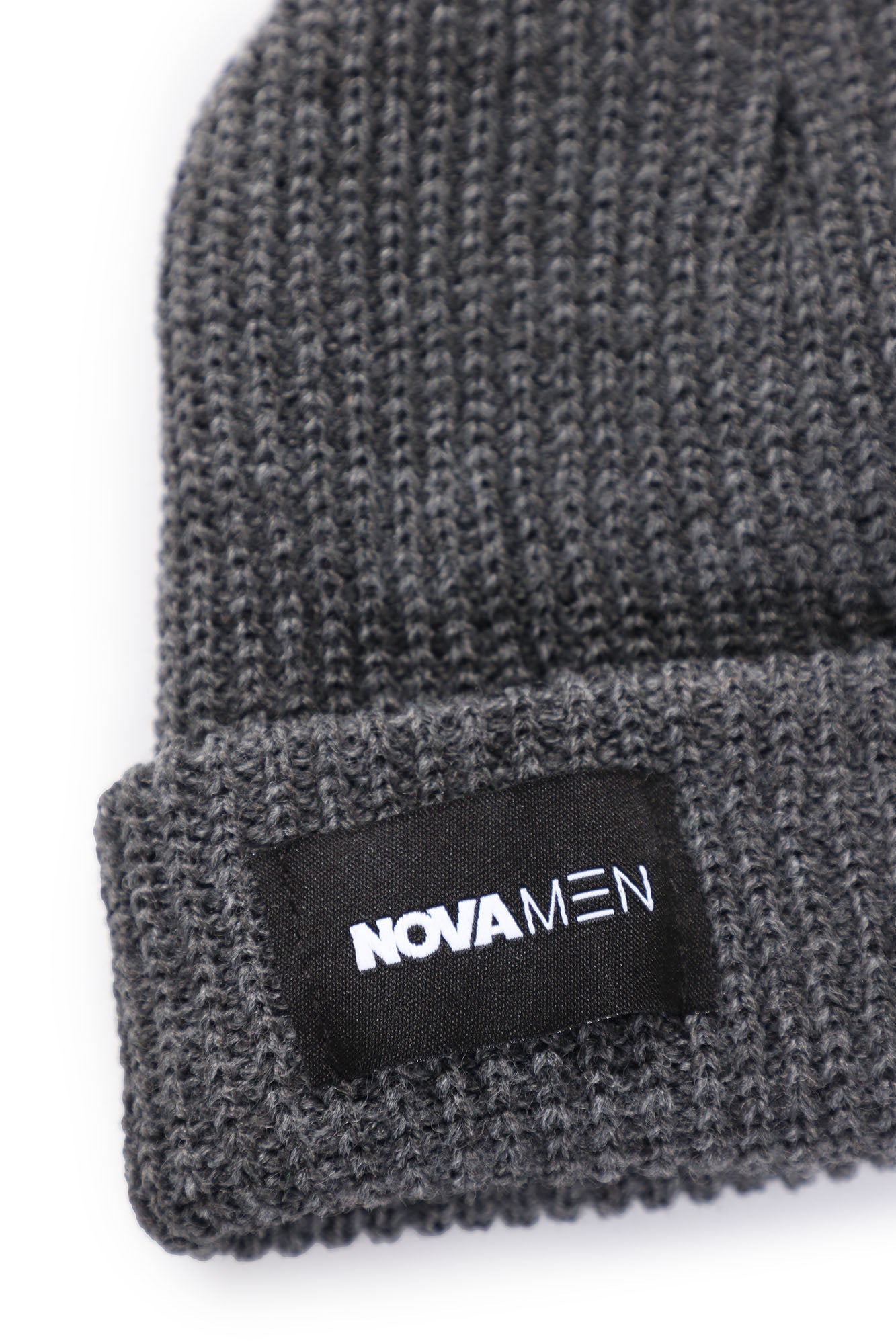 Novamen Ribbed Beanie - Charcoal