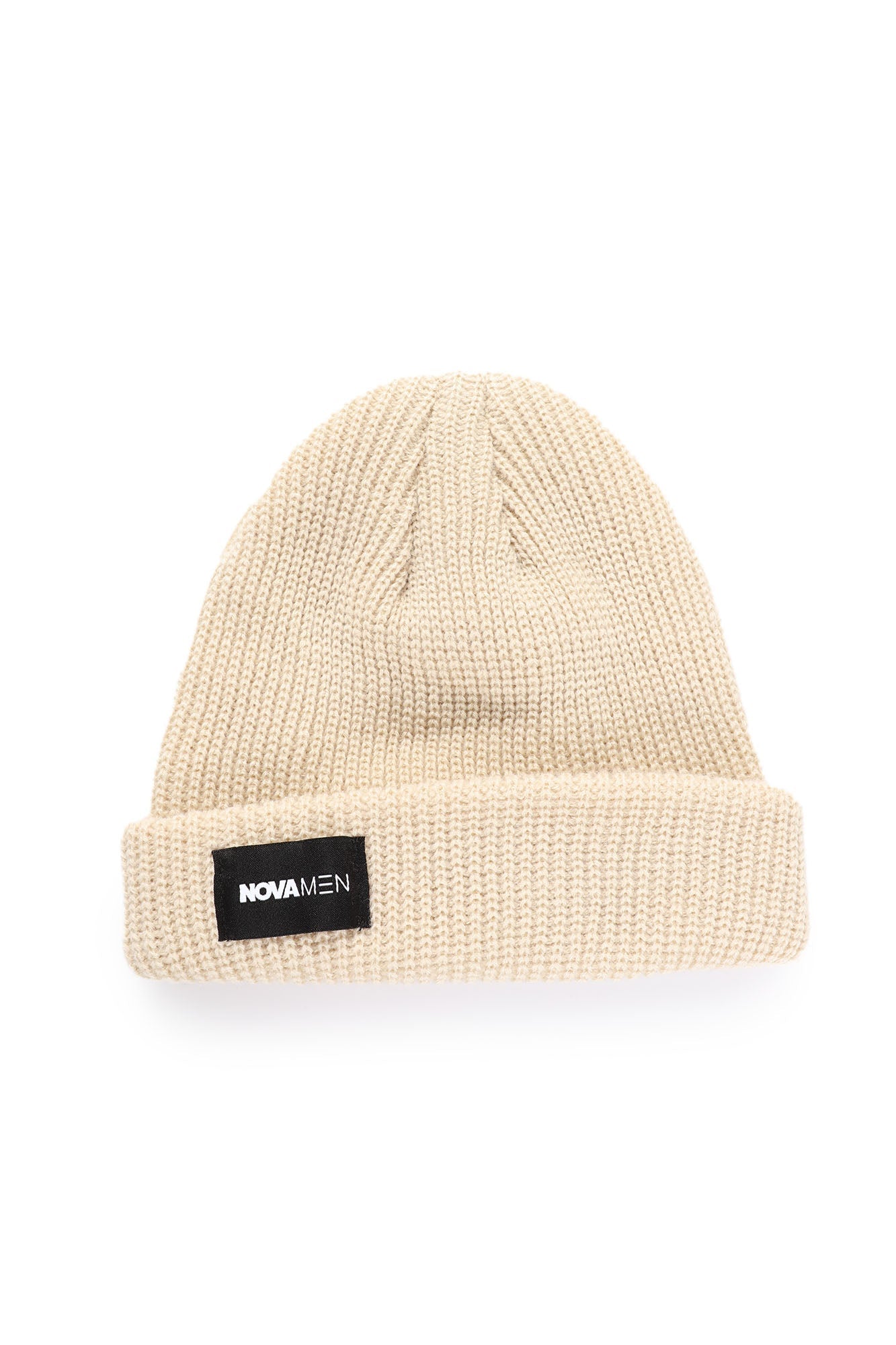 Novamen Ribbed Beanie - Beige