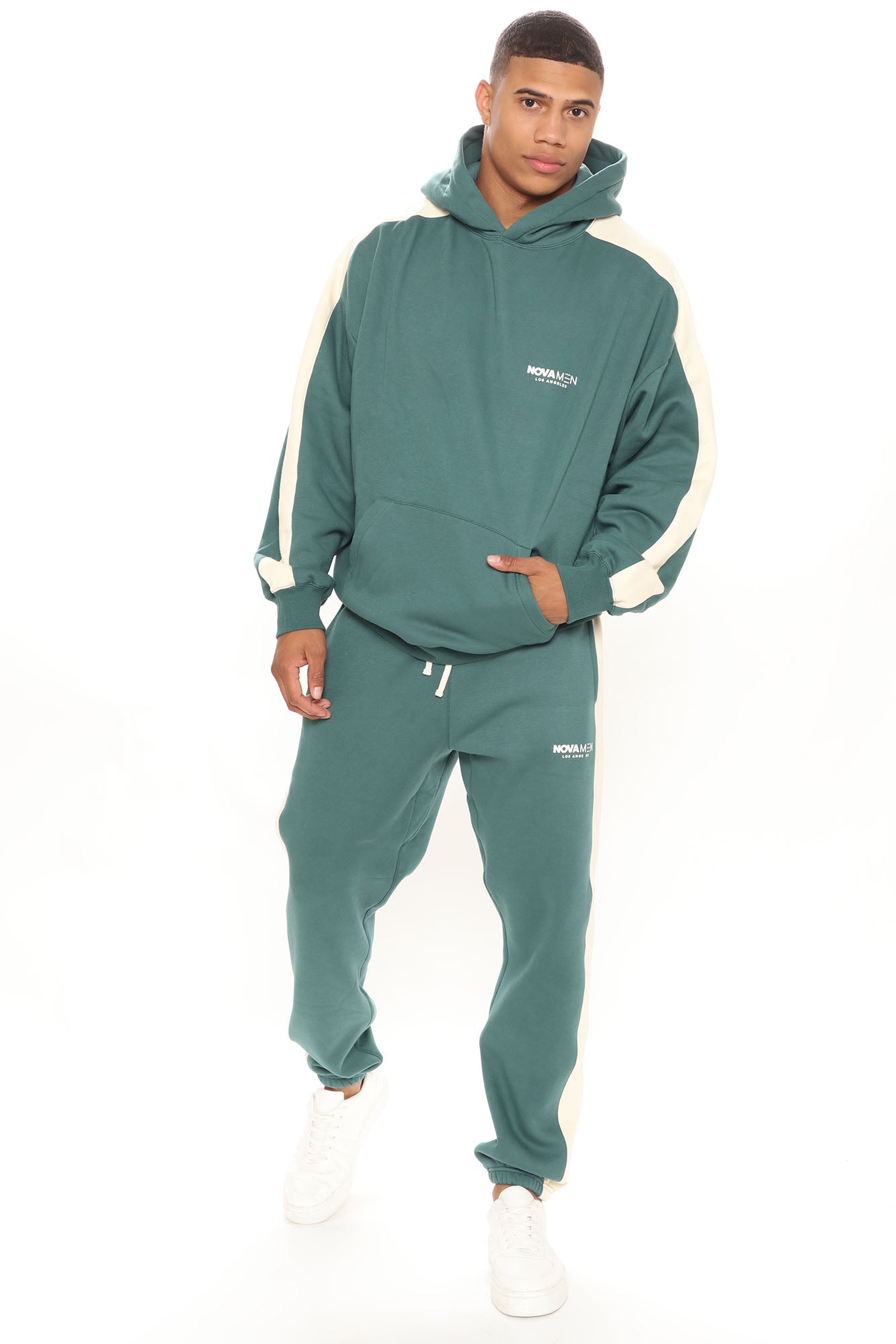 Tyson Everyday Oversized Striped Hoodie - Green/combo