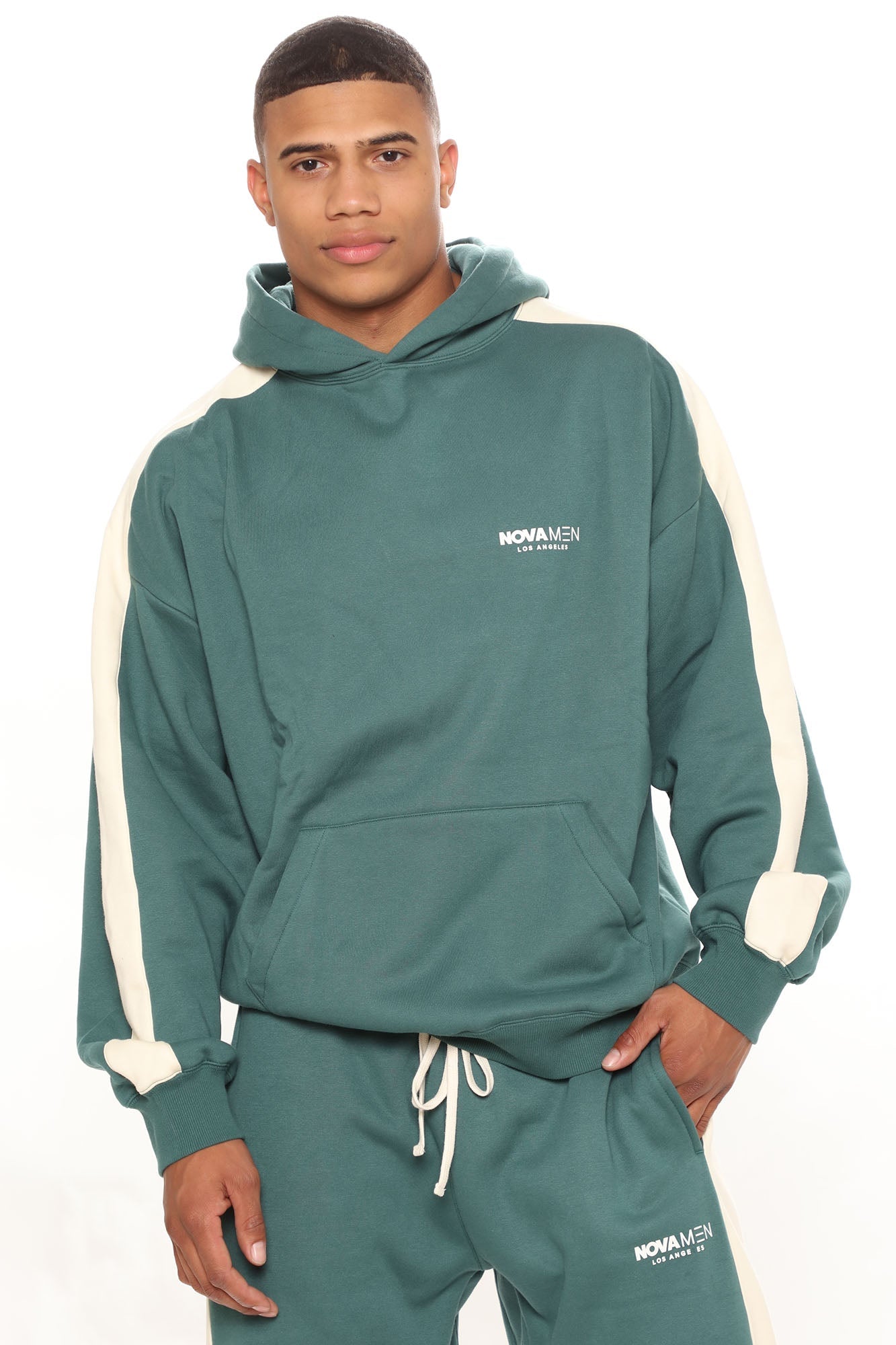 Tyson Everyday Oversized Striped Hoodie - Green/combo