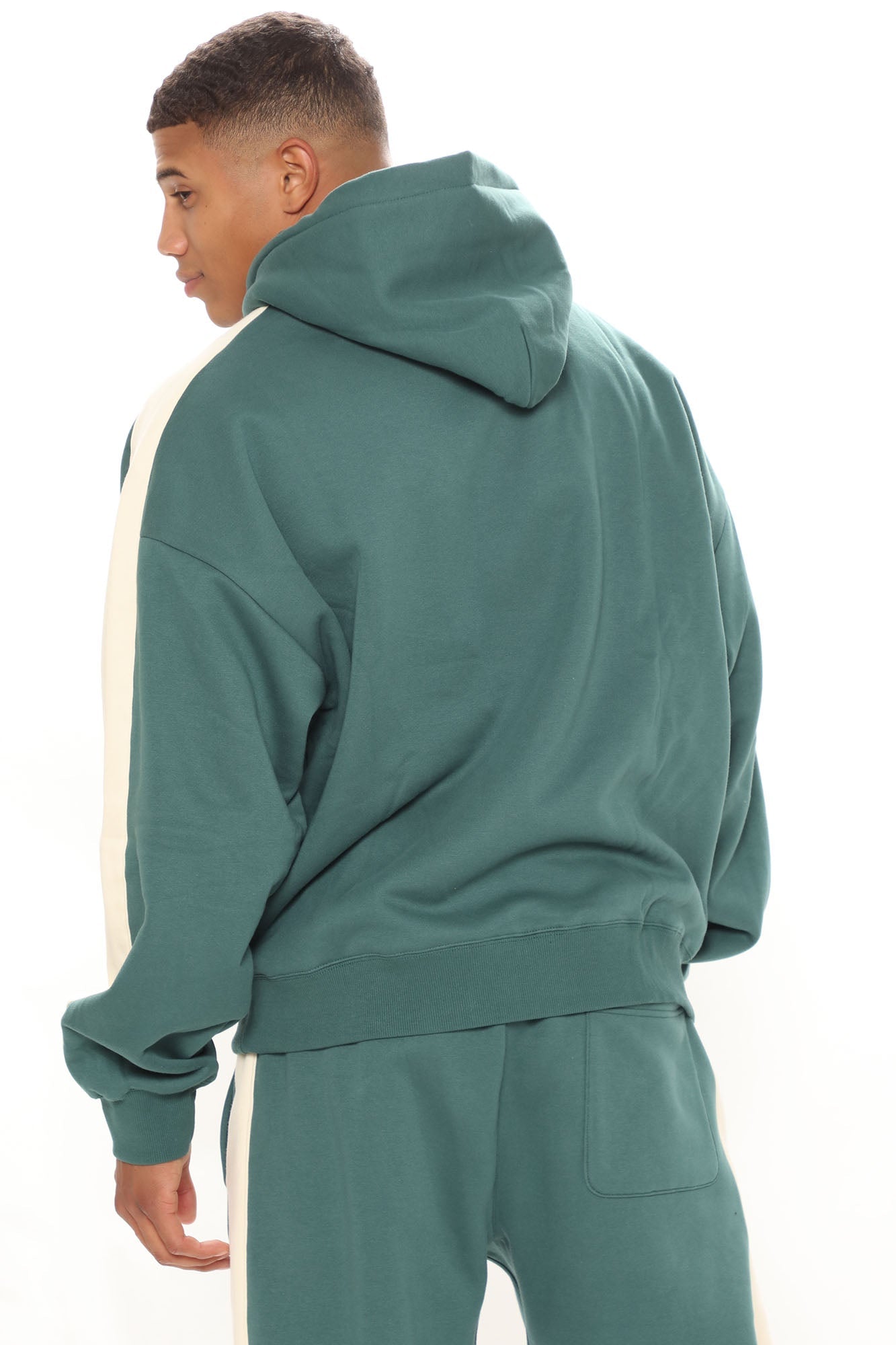 Tyson Everyday Oversized Striped Hoodie - Green/combo