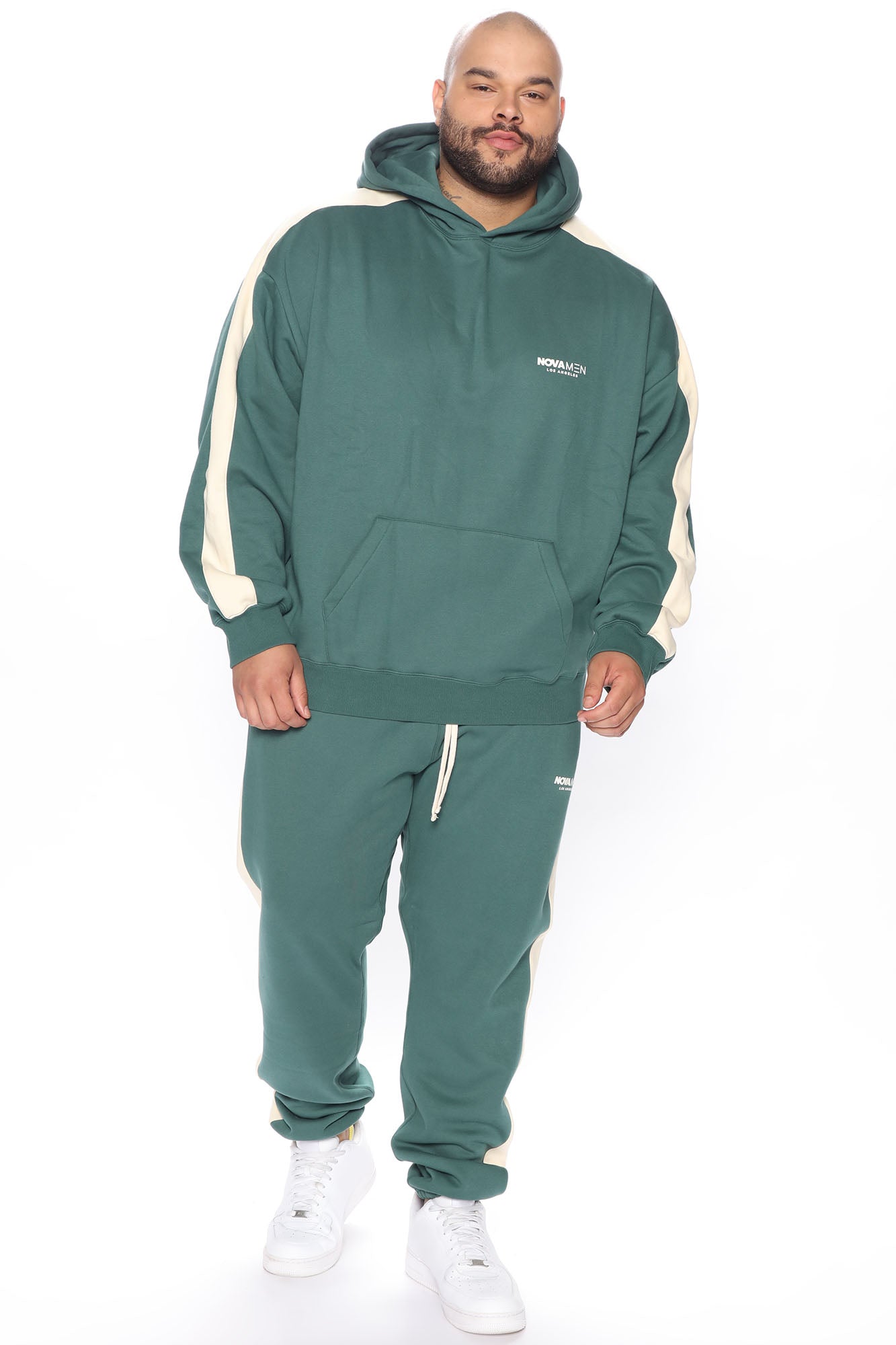 Tyson Everyday Oversized Striped Hoodie - Green/combo