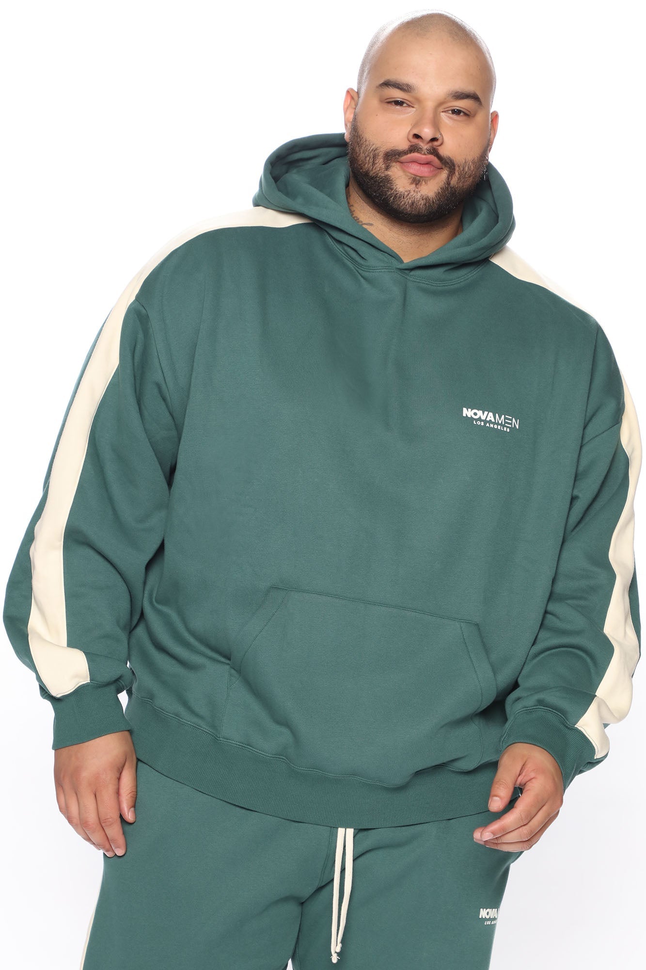 Tyson Everyday Oversized Striped Hoodie - Green/combo