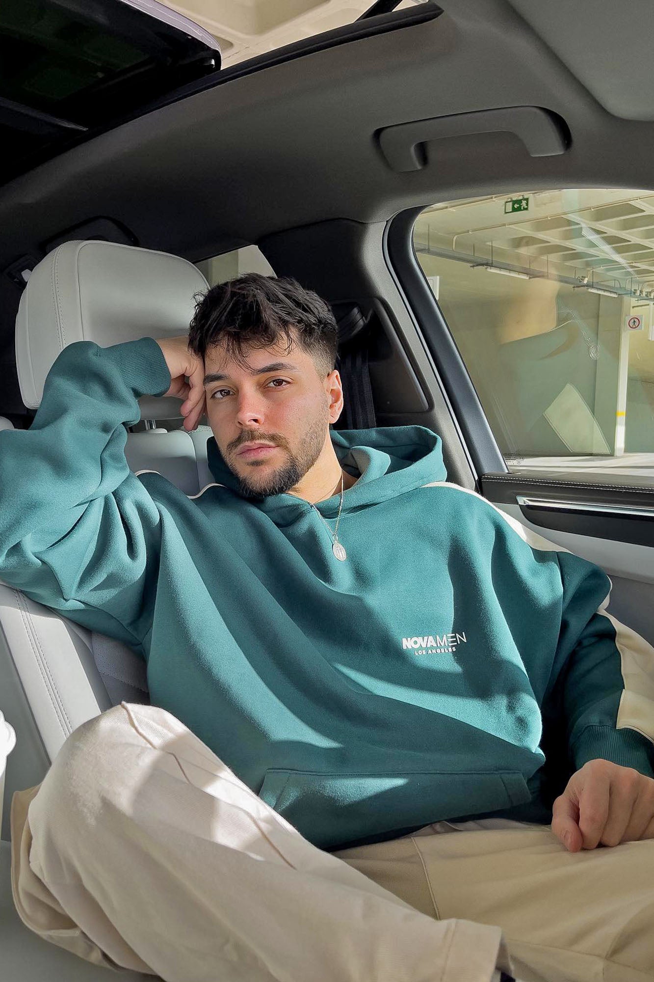 Tyson Everyday Oversized Striped Hoodie - Green/combo