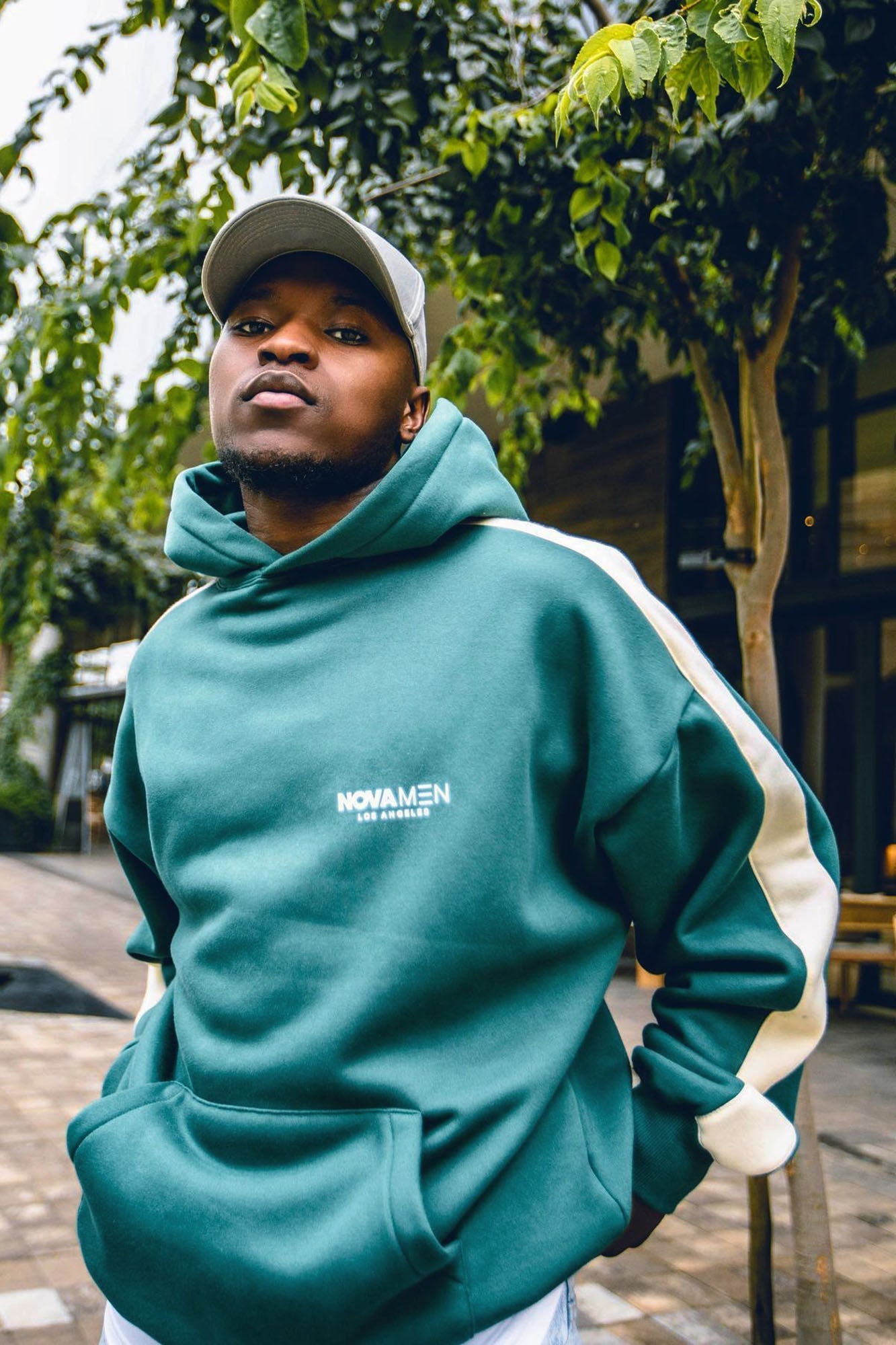 Tyson Everyday Oversized Striped Hoodie - Green/combo